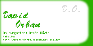 david orban business card