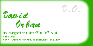 david orban business card